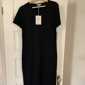 AG Jeans Black T-shirt Maxi Dress